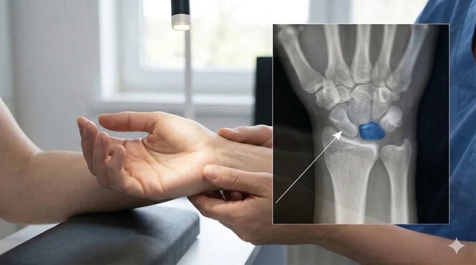 Guide illustration: Morbus Kienböck: Avaskuläre Nekrose des Lunatums und chronische Schmerzen im Handgelenk | Leitfaden | Artur Soczka, MD, PhD